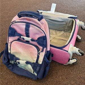 Pottery Barn Kids backpack and suitcase set